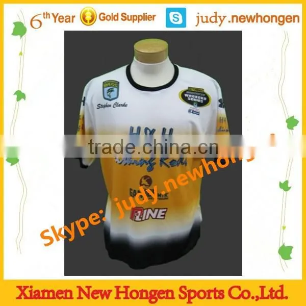 2016 polyester get your own design made fishing jersey, fishing apparel
