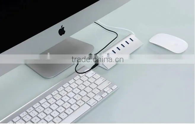 New High-Speed Aluminum casing USB 3.0 HUB 7 Ports for Macbook PC