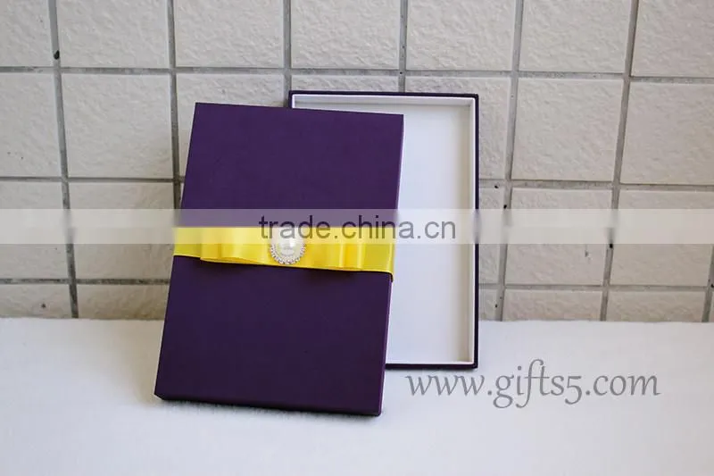 Wedding invitation decorative silk gift boxes made in china