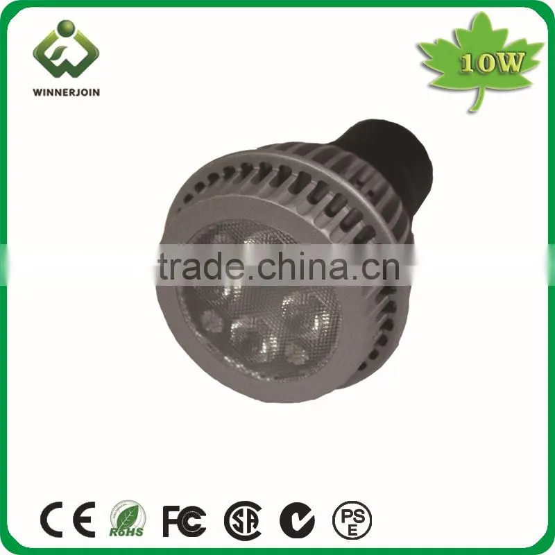 50*58mm 10w 220V 90Ra 15 degree led spotlight gu10