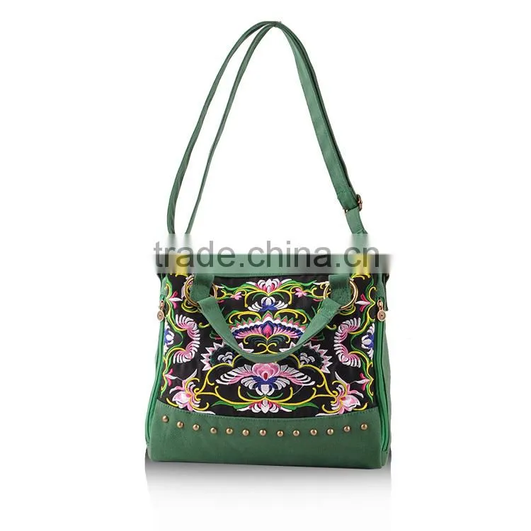 High quality shoulder bag fashion messenger bags cotton handbags women embroidery & Ethnic style bag Vintage