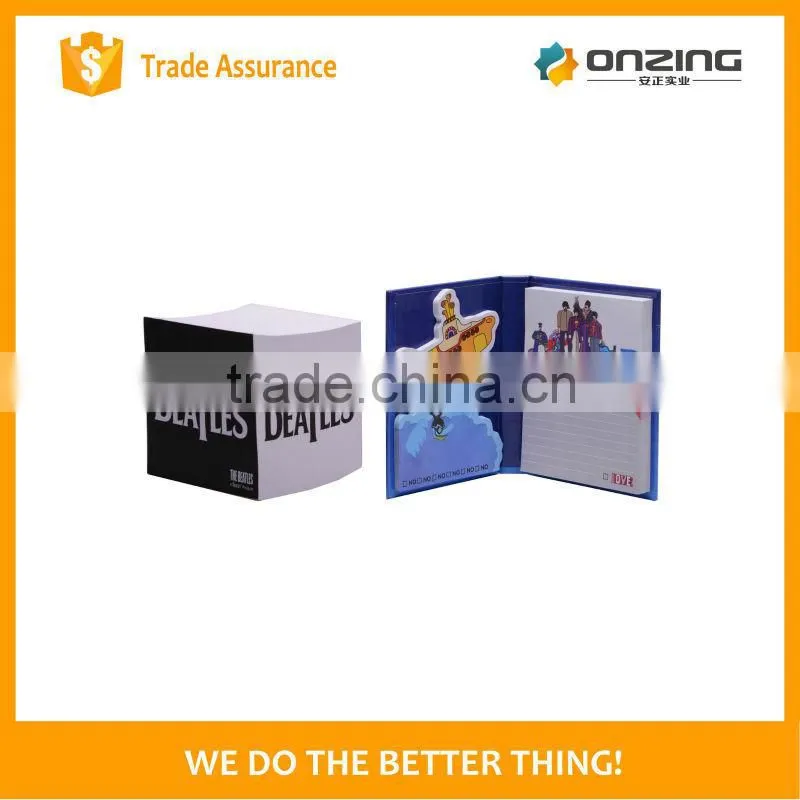 Hot selling self-adhesive gift items memo cube with pen holder