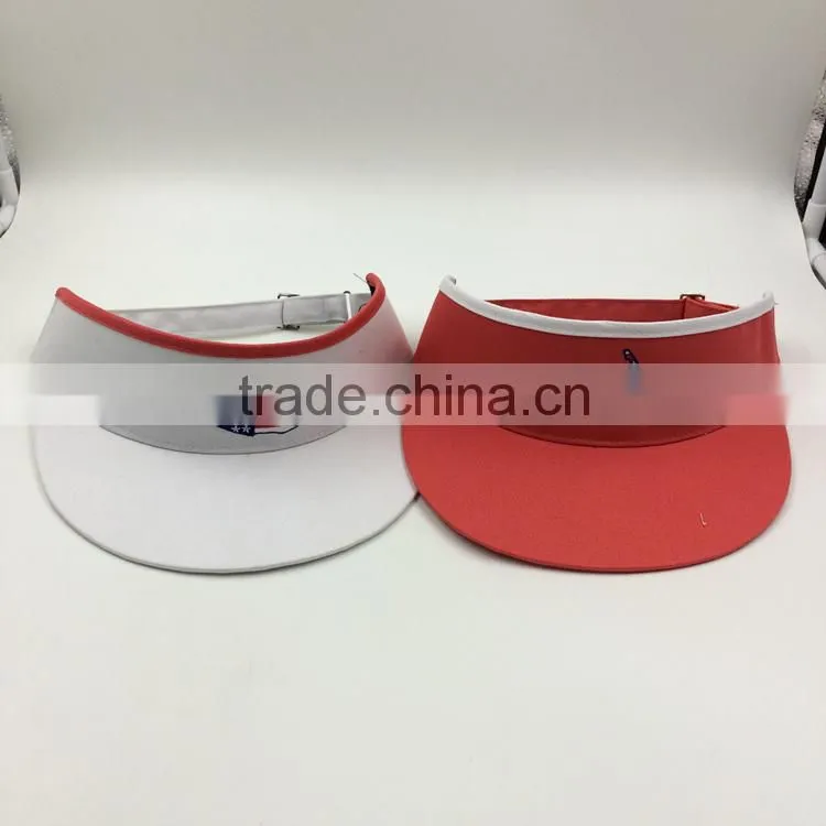 wholesale customize design your own logo red sun visor with embroidery