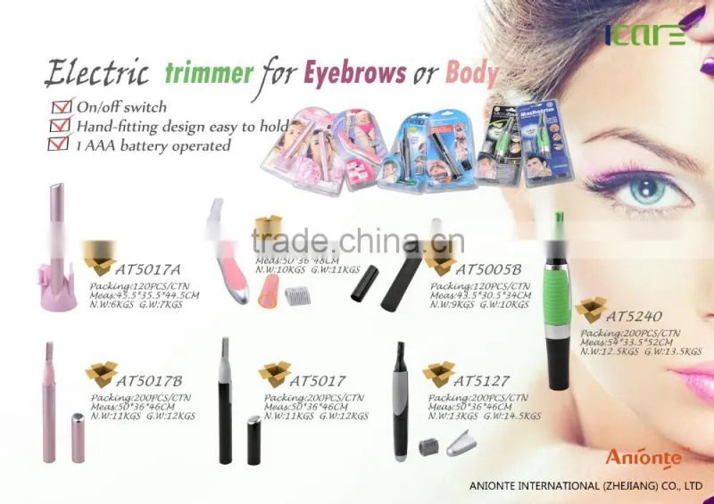Men's or Lady's eyebrows shaver with LED light