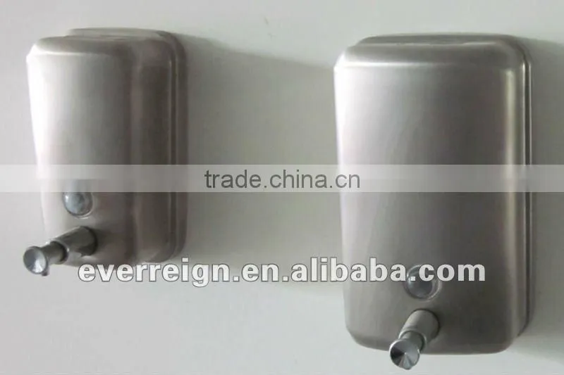 Stainless steel lotion dispenser or liquid soap dispenser