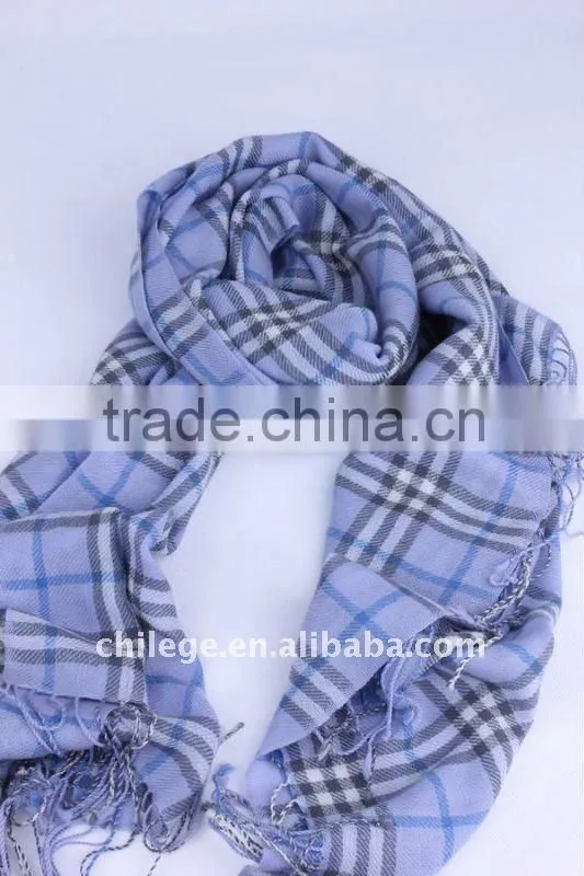 wool checked scarf shawl