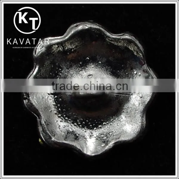Good quality NK030 metal flower lead free metal shank rhinestone buttons