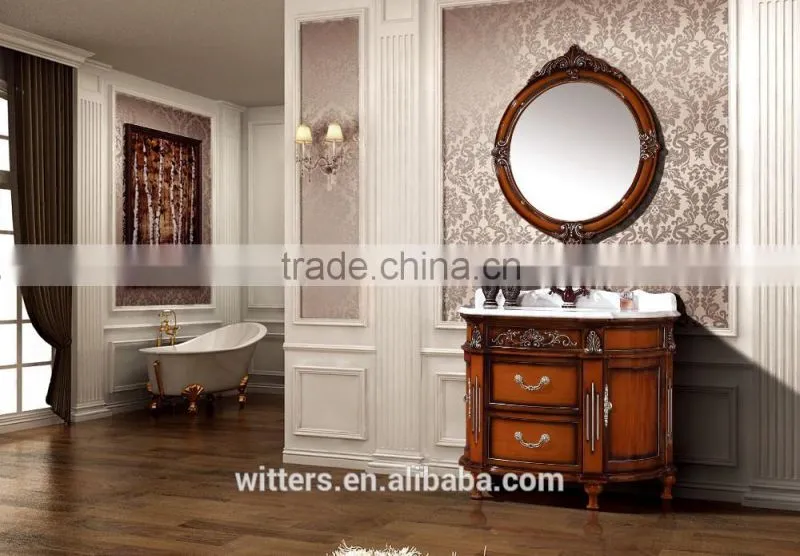 european modern antique round bathroom vanity furniture WTS619