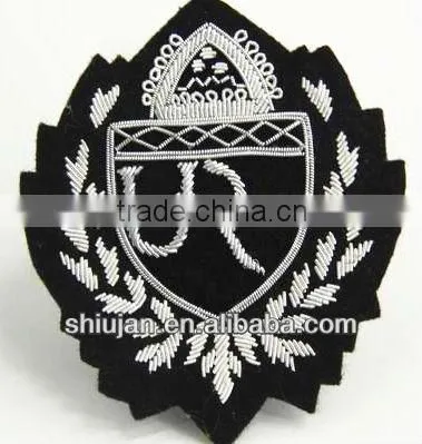 custom handmade Indian metallic thread embroidery patch