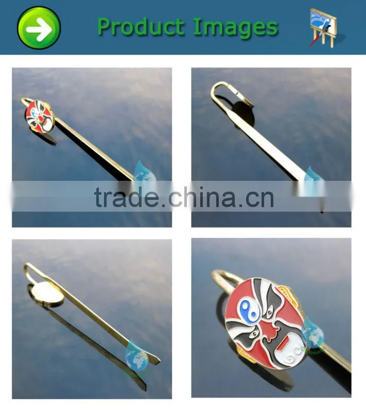 2014 china newest unique metal book mark souvenir