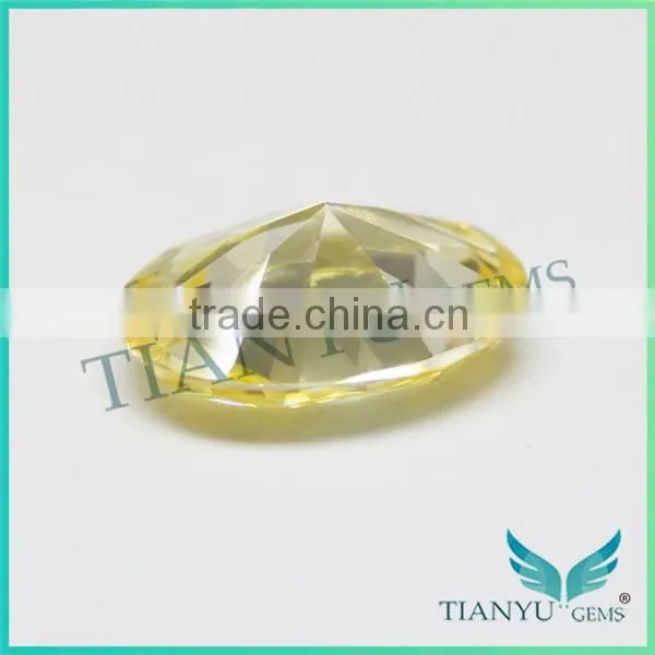 Free Sample Gemstone Wholesale Oval Cut Raw Cubic Zirconia,Synthetic Light Lellow Stone
