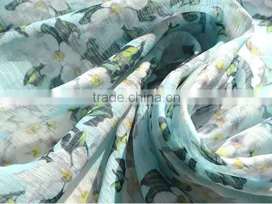 China market wholesale 3D digtal printed chiffon fabric /soft polyester chiffon fabric/customize partern for dress,garment,etc