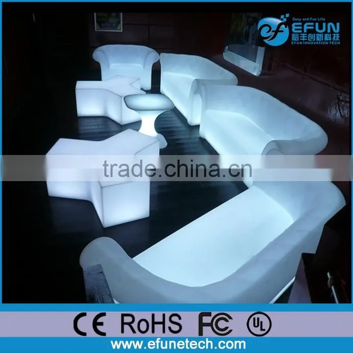 remote control rechargeable illuminated rgb color changing plastic led light indoor disco sofa