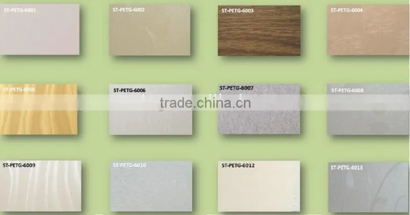 No color variation PET MDF Board for kitchen cabinet doors ,wardrobe