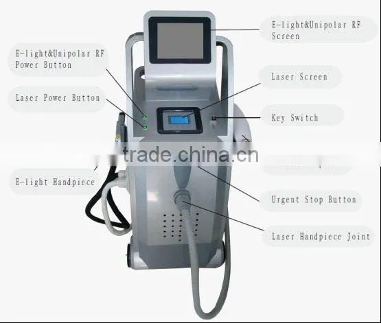 Professional 532nm, 1064nm ND Yag Laser hair removal, tattoo removal Multifunction Beauty Equipment