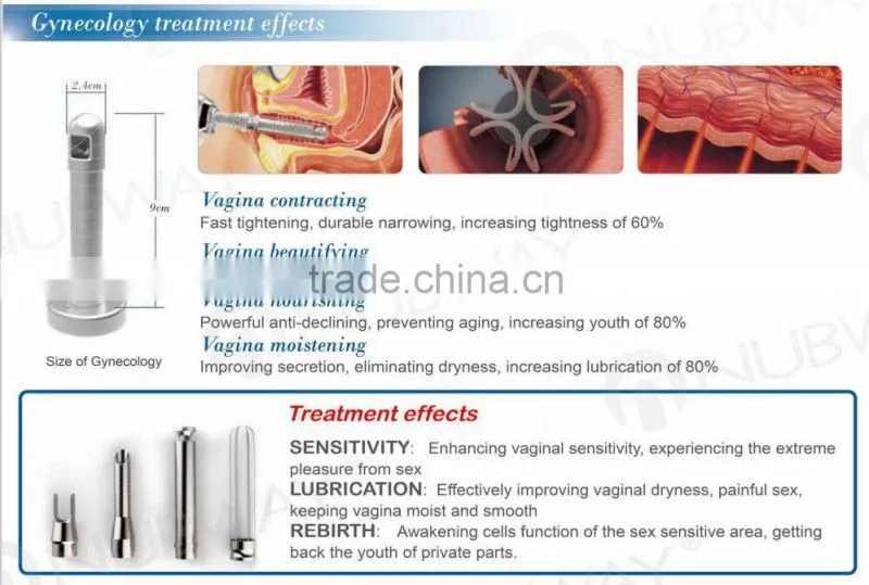 RF tube Fractional CO2 Laser Machine NBW-FII with vaginal handles