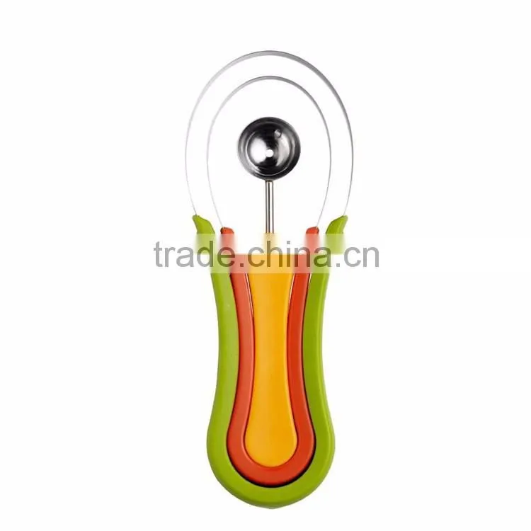 Colorful Folding Ice Cream Steel Peeler Metal Fruit Scoop