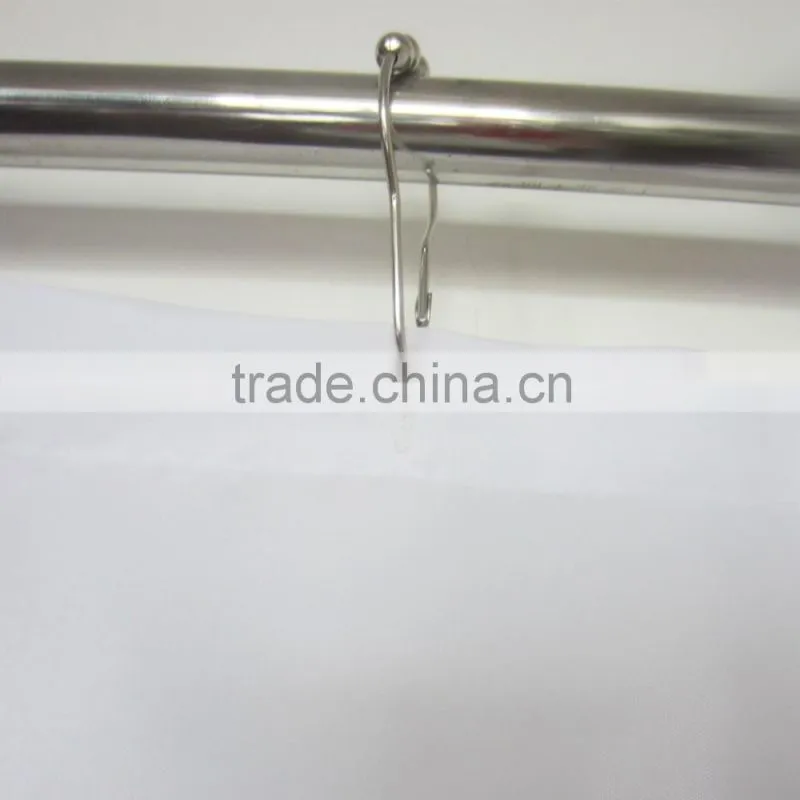 Fabric Shower Curtain Bathroom Curtain With 12 Hooks Waterproof Bath Curtain