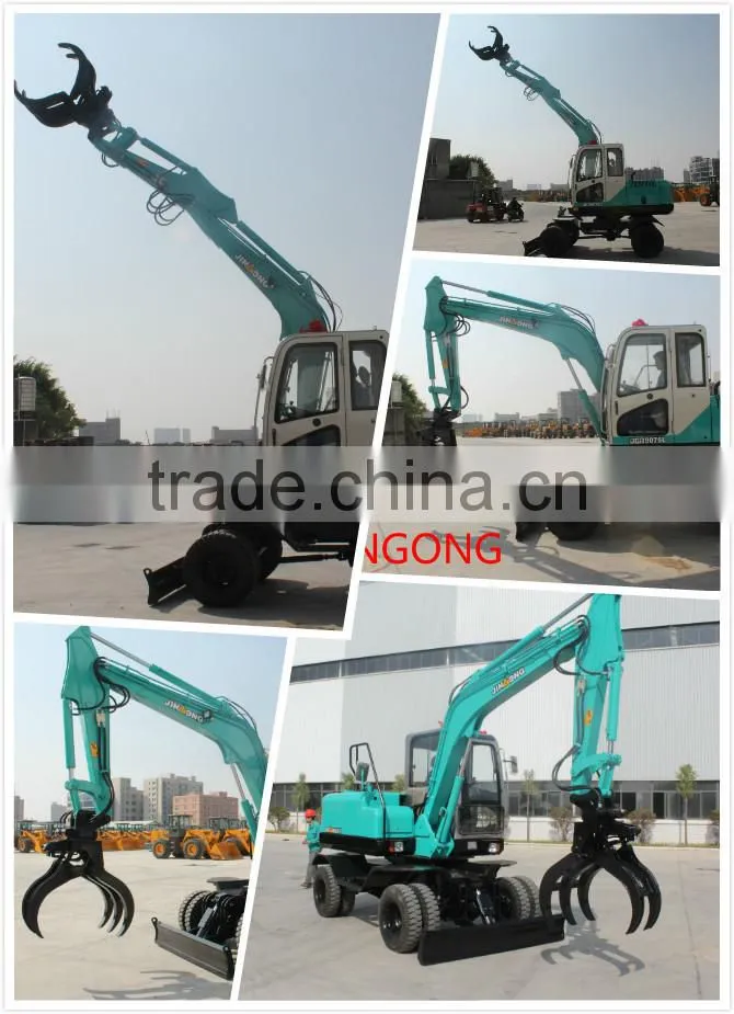 Multifunctional agriculture farming JINGONG JGM9075L wheel excavator