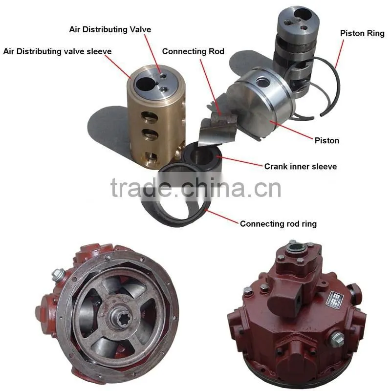 0.93Hp 0.68Kw 2.2Nm Small Vane Air Motor