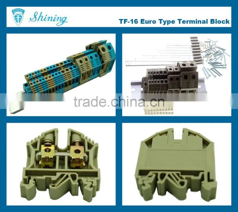 TF-16 Euro Type 600V 65A Screw Clamp 16mm Din Wire Connector