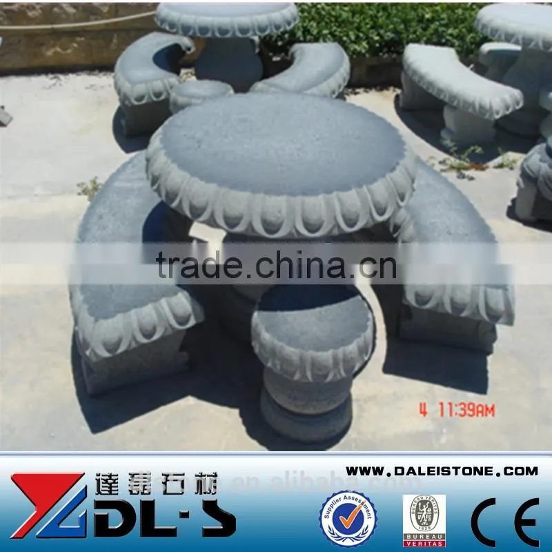 garden stone table and bench