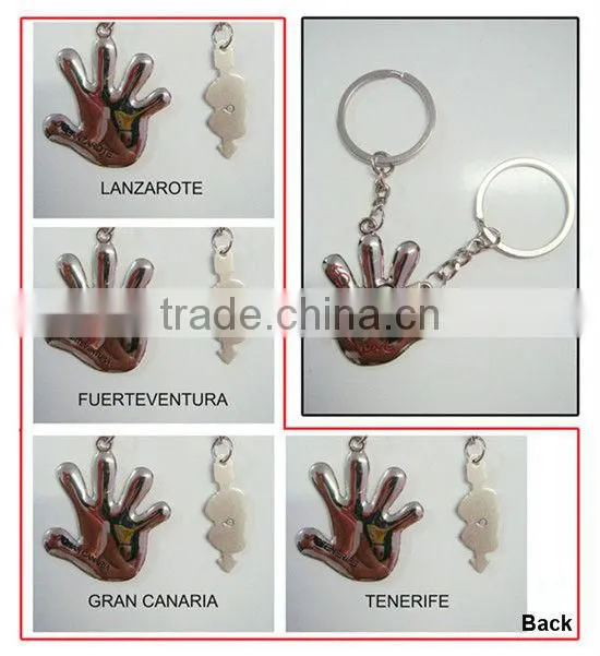 Half heart shaped metal key chains