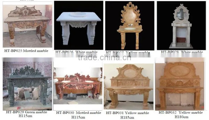 Flower Carved Natural Stone Wash Basin