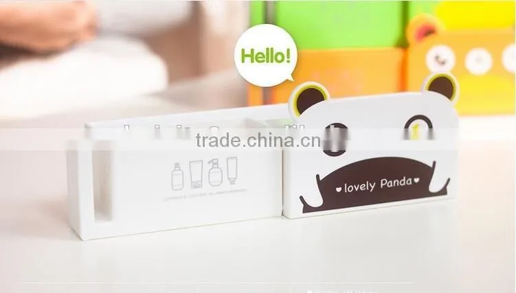CY060 Lovely Animal Toothbrush Holder Family Use Suction Cup Toothbrush Box