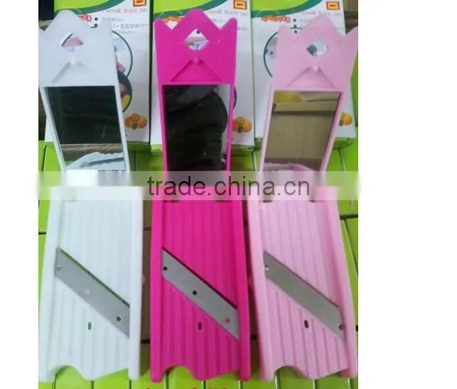 CY128 Built in Mirror Fruit Cucumber Slicer Cutter Facial Mask Tool Pink