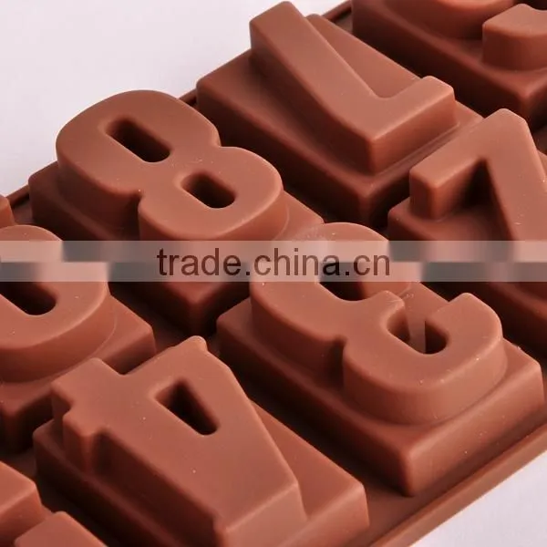 letters and number silicone chocolate mould