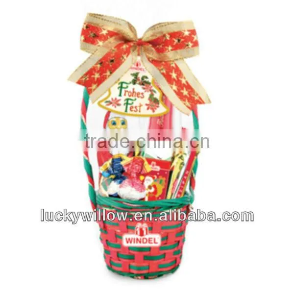 factory supply new design tall wicker gift basket empty