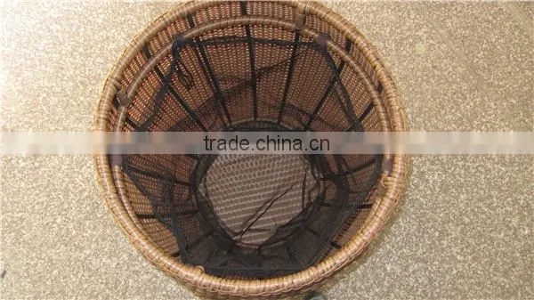 Pineapple shaped wicker living room storage box