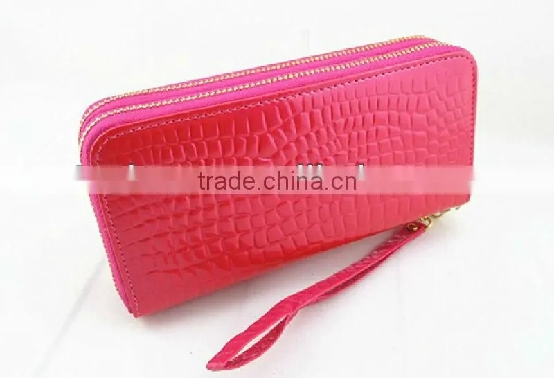 Ladies' croco Fashion PU Leather Wallet