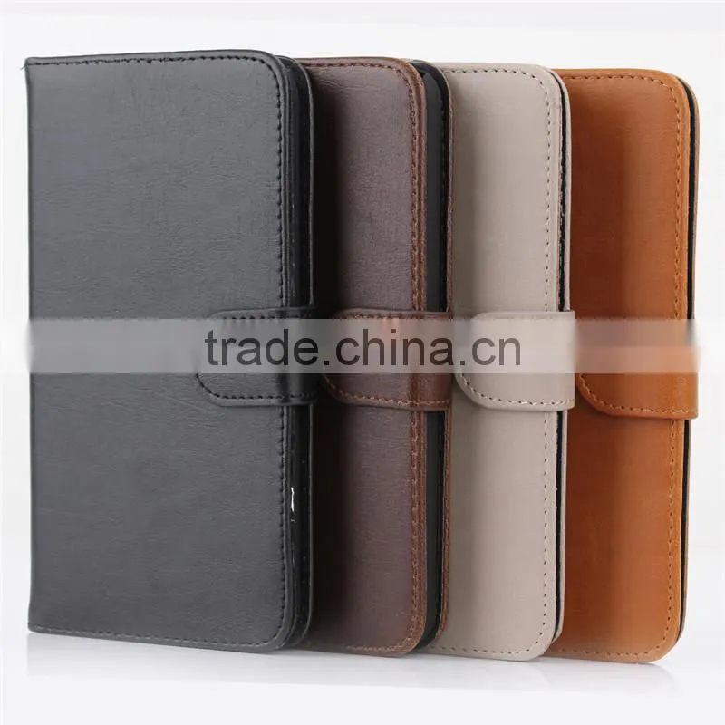 High quality crazy-horse PU card bumper/pocket cell phone case for HTC