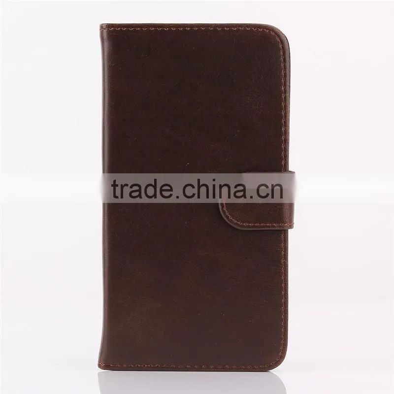 High quality crazy-horse PU card bumper/pocket cell phone case for HTC