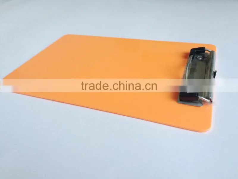 A5 colorful rectangle office clipboard with metal clamp