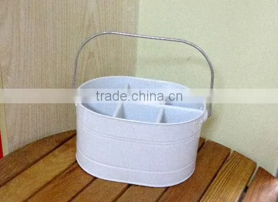 galvanized 6 pack beer ice bucket