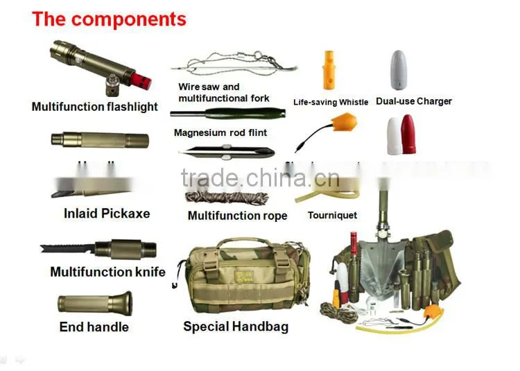 Outdoor Tool Outdoor Multifunction Camping Equipment as Shovel Hoe and Axe