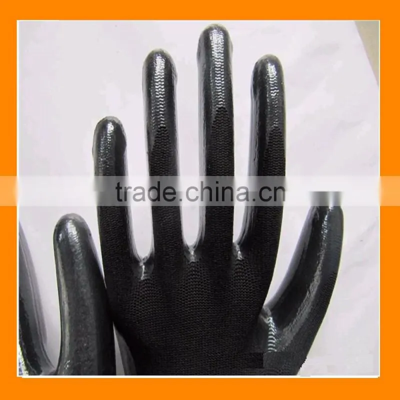 13 Gauge Oil And Chemical Resistant Disposable Black Nitrile gloves