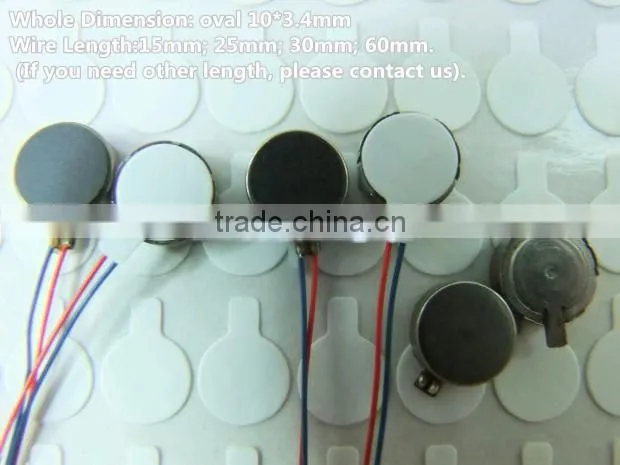 Kind shooting Round Flat 10 * 3.4MM Phone vibrator c 15MM 25MM 30MM 60mmwires In stock~