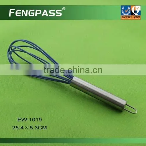 Metal egg whisk , egg beater , silicone egg wisk EW-1006