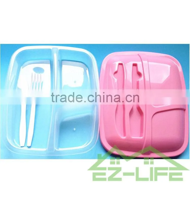 high quality meal prep premium bento lunch box containers- 3 compartment set with lids durable & reusable for kids and adulte