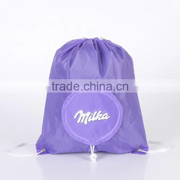 Round Shape Foldable Gym Sack Drawstring Bag(TM-CDR-233)