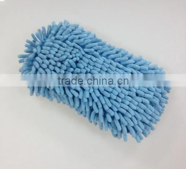 polyester polyamide microfiber chenille noodle vehicle best car wash sponge with hand band