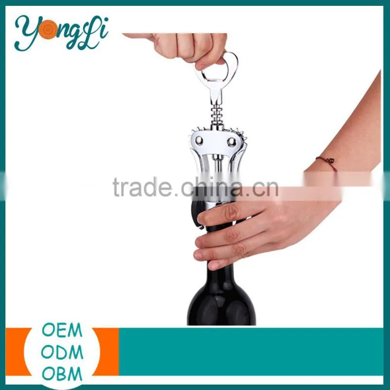 Bar Wine Accessories Wing Corkscrew Opener- Stainless Steel Beer Wine Bottle Opener