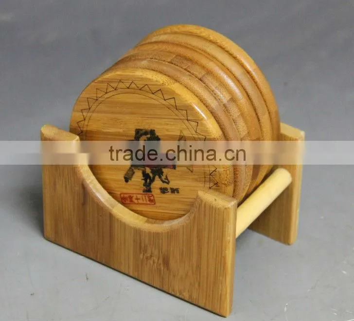engraved bamboo coaster