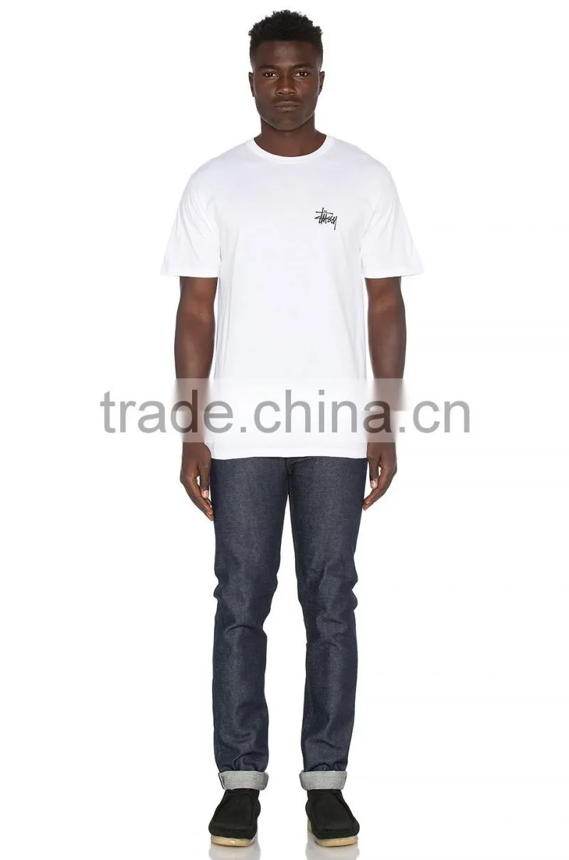 2017 Top Grade Casual Design Style Men's plain T-shirts for printing back