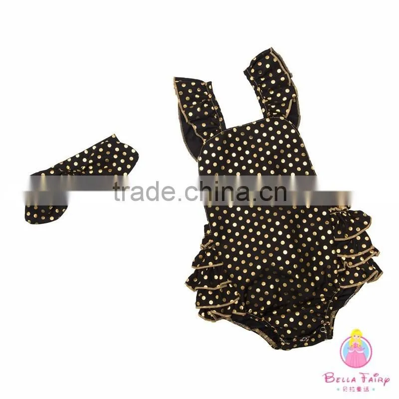 Baby gift fashion set bubble clothes ruffle romper set kids bubble romper set