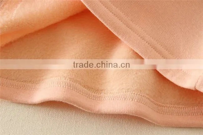Factory in-stock supply solid colors undershirts long sleeves girl undershirt floral appliqued Girls Cotton eco-friendly Clothes